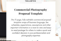 Editable Commercial Photography Proposal Template With Regard To Photography Proposal Template