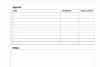 Editable Templates For Minutes Of Meetings And Agendas Within Top Informal Meeting Agenda Template