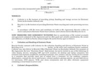 Electronic Waste Collection And Recycling Agreement Pertaining To Waste Management Contract Template