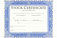 Elegant Stock Certificate Template Word | Audiopinions Regarding Stock Certificate Template Word