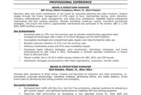 Executive Retail Operation Manager Resume Objective With Executive Management Resume Template
