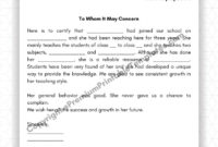 Experience Certificate For Teacher Pdf And Editable Word For Template Of Experience Certificate