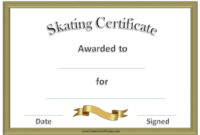 Fee Editable Skating Award Certificate | Instant Download Throughout Tennis Gift Certificate Template