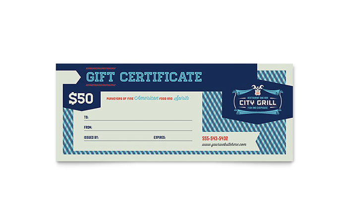 Fine Dining Restaurant Gift Certificate Template Design Pertaining To Gift Certificate Template Publisher