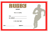 Football Certificate Template Free Download 1 For Fascinating Rugby League Certificate Templates