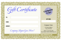 Formal Gift Certificate Templates 3 And 4 With Top Present Certificate Templates