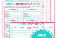 Free Family Emergency Printable Planning Kits With Regard To Restaurant Crisis Management Plan Template