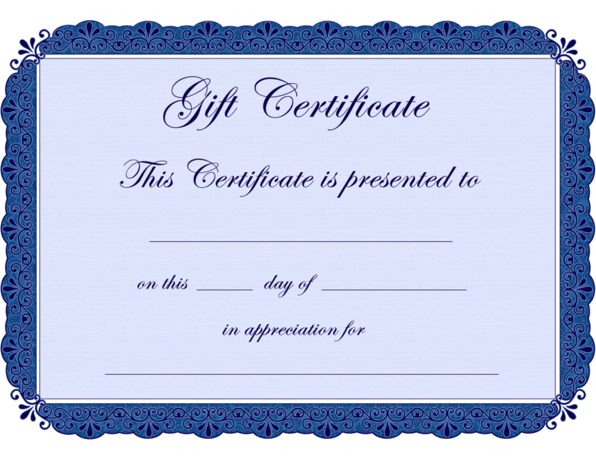 Free Gift Certificate Templates Printable Blank Clipart Inside Top Present Certificate Templates