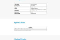 Free Sample Meeting Minutes Template Word (Doc) | Google With Regard To Stunning Restaurant Staff Meeting Agenda Template