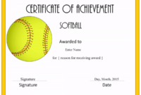 Free Softball Certificate Templates Customize Online Within Softball Certificate Templates