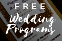 Free Wedding Program Templates | Wedding Program Ideas Within Simple Wedding Agenda Templates