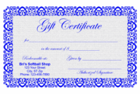 Gift Certificate Templates With Present Certificate Templates