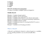 Haccp Plan Template | Scope Of Work Template | Food Safety With New Environmental Health And Safety Management System Template