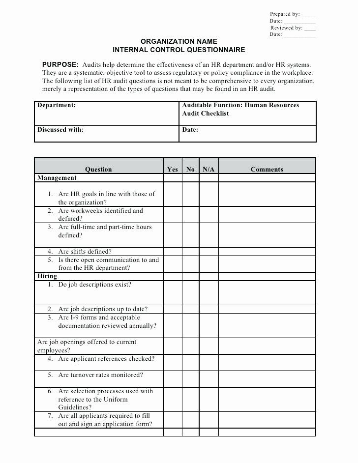 Internal Audit Forms Template Beautiful Audit Checklist Regarding Awesome Property Management Manual Template