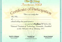 International Conference Certificate Templates Shev Inside Participation Certificate Templates Free Download