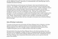 Kick Off Meeting Letter Sample With Regard To Construction Kick Off Meeting Agenda Template
