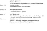 Nzia Standard Construction Contract Pdf Free Download Inside Stunning Practical Completion Certificate Template Jct
