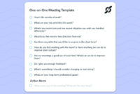 One On One Meeting Template: Top 10 Questions Great Pertaining To Free 1 On 1 Meeting Agenda Template