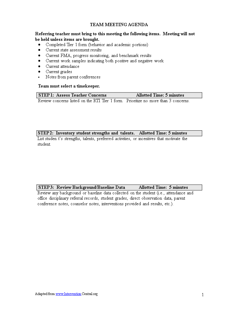 Parent Teacher Conference Agenda Template | Hq Printable Inside Top Parent Meeting Agenda Template