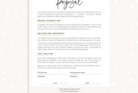 Photographer Proposal Template Photography Forms Forms For Pertaining To Photography Proposal Template