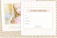 Photography Gift Certificate Template For Professional Pertaining To Fantastic Photoshoot Gift Certificate Template