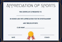 Pin On Sports Certificate Template Throughout Sports Day Certificate Templates Free