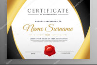 Premium Certificate Appreciation Template — Stock Vector Inside Best Thanks Certificate Template