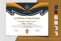 Printable Of Appreciation Certificate Template #104735 Regarding Template For Certificate Of Appreciation In Microsoft Word
