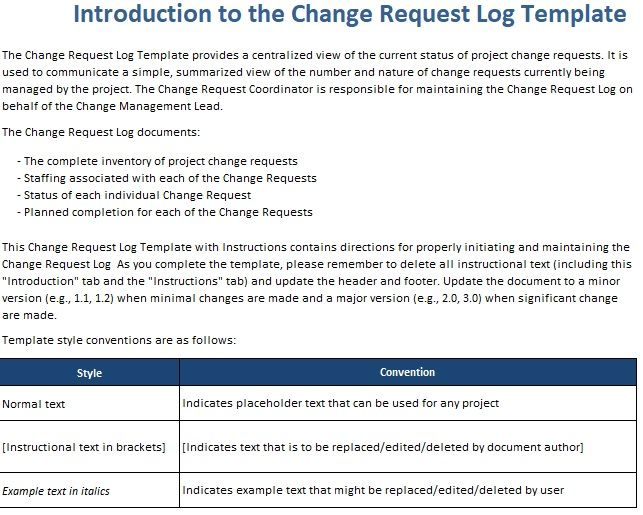 Project Change Request Template | Change Request Regarding Best Change Request Management Template