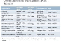Project Communications Management Information Technology Pertaining To Top Knowledge Management Implementation Plan Template