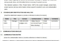Project Management Communication Plan Template 5 Free Intended For Stunning Project Management Proposal Template