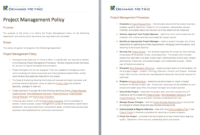 Project Management Policy A Template To Document A For Awesome Project Management Memo Template