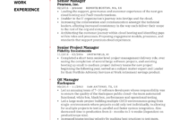 Resume Examplesreal People: Pearson Senior Project Inside Resume Template For Senior Management
