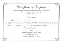 Roman Catholic Baptism Certificate Template | Certificate With Fascinating Roman Catholic Baptism Certificate Template