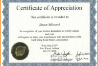 Sample Wording Certificates Appreciation Templates | Qualads Inside Sample Certificate Of Recognition Template