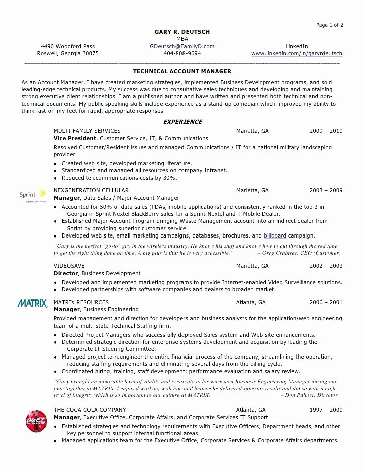 Senior Account Manager Resume | Letter Example Template With Resume Template For Senior Management