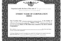 Share Certificate Template South Africa Funfin In Stunning Template Of Share Certificate
