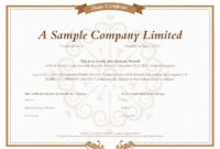 Share Certificate Template: What Needs To Be Included Within Template Of Share Certificate