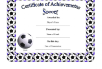 Soccer Award Certificate Template Awesome Soccer Award With Regard To Soccer Award Certificate Template