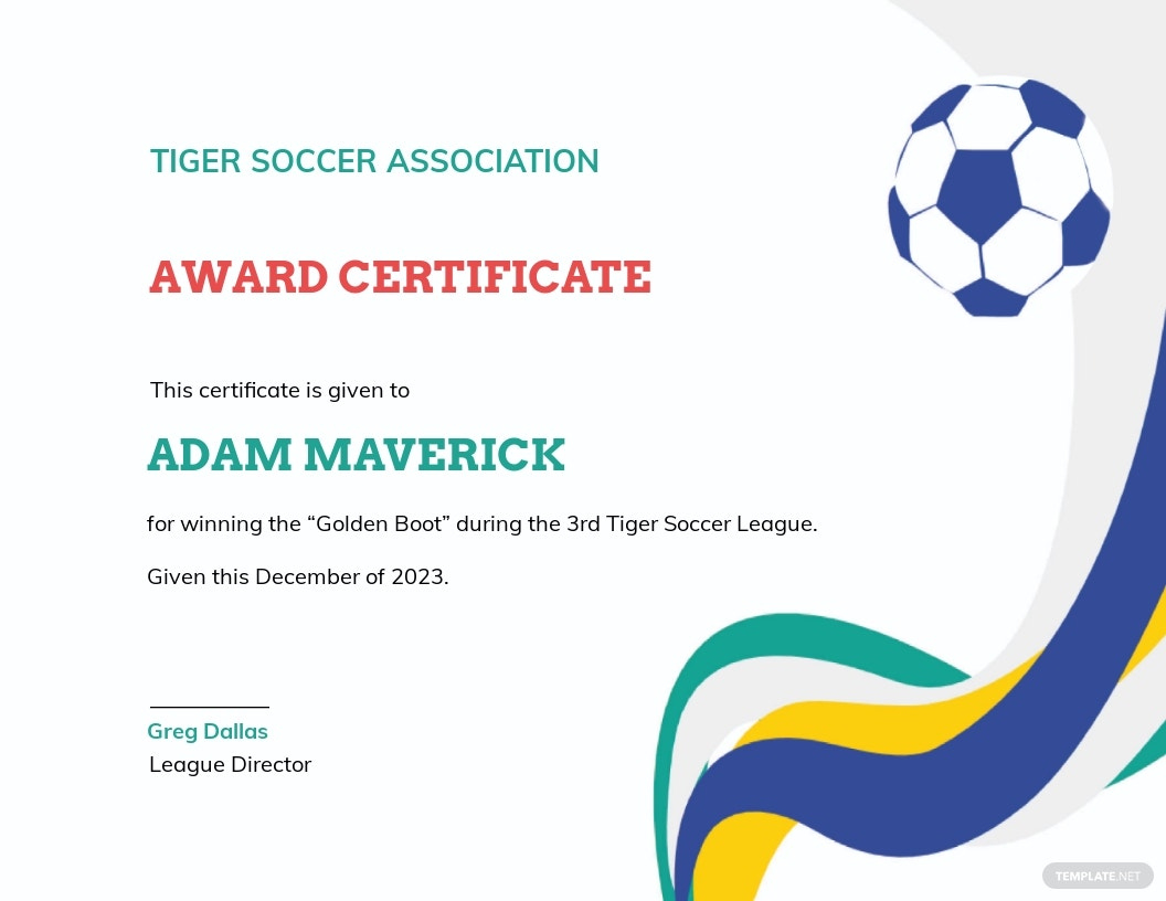 Soccer Award Certificate Template | Template Inside Soccer Award Certificate Templates Free
