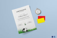 Soccer Training Certificate Design Template In Psd, Word Inside Template For Training Certificate