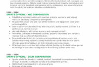 Sports Official Resume Samples | Qwikresume In Sports Management Resume Template