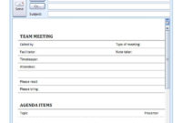 Staff Meeting Agenda Template Inside Template For Business Meeting Agenda