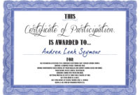 Stray Musing + Snapshots: Certificate Of Participation. Intended For Fascinating Templates For Certificates Of Participation