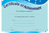 Swimming Certificate Of Achievement Template Download Regarding Swimming Certificate Templates Free