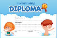 Swimming Diploma Certificate Template Download Free With Regard To Awesome Swimming Certificate Templates Free