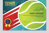 Tennis Certificate Award Template With Colorful And Pertaining To New Tennis Gift Certificate Template