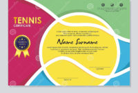 Tennis Certificate Award Template With Colorful And Throughout Tennis Gift Certificate Template