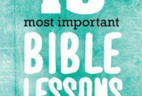 The 13 Most Important Bible Lessons For Teenagers Intended For Amazing Sunday School Meeting Agenda