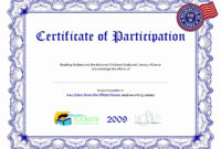 The Extraordinary Sample Certificate Of Participation Inside Sample Certificate Of Participation Template